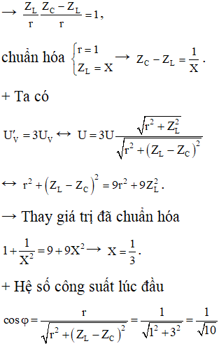 ü

+ Dòng điện trong hai trường hợp vuông pha nhau