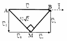 Từ giản đồ vectơ ta có  ∆AMB vuông cân tại M.
