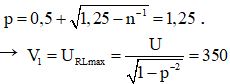 + Từ giả thuyết, ta có

  → n = 1,45.

Với

V