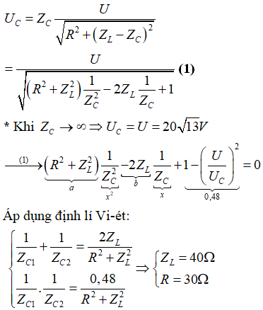 *Chú ý:  Câu này có thể dùng phối hợp 2 công thức Độc.