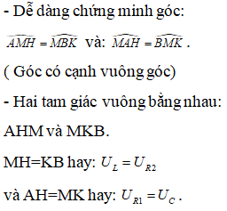 Đoạn mạch AB chứa AM nối tiếp với MB. Đoạn AM chứa R1=90 ôm (ảnh 2)