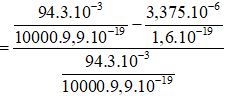 + Xét trong khoảng thời gian t giây thì số photon tới bản A là: 

+ Số electron bị bức ra là:

 

+ Phần trăm số electron không đến được bản B là:

=26%