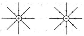 + Điện tích âm, đường sức đi vào điện tích  + Điện tích dương, đường sức đi ra điện tích