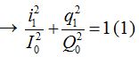 .

Tại thời điểm t1 bất kỳ, ta luôn có q1 và i1 vuông pha nhau 

Tại thời điểm t1 + 3T/4, q1 và q2 vuông pha nhau 

Từ (1) và (2)