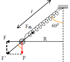 Một lò xo nhẹ, dài tự nhiên 20cm, giãn ra 1cm dưới tác dụng của lực kéo 0,1N (ảnh 1)