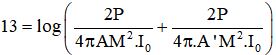 Ta có :

  (1)

Công suất lớn nhất khi

  (2)

Từ (1) và (2) suy ra :

Dễ dàng tính được : AM = 4,58m và A