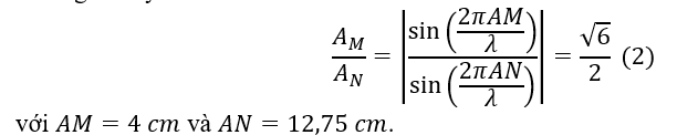 .

Từ điều kiện để có sóng dừng trên dây với hai đầu cố định

Theo giả thuyết bài toán

Thay     (1)  vào (2)  , kết hợp với lập bảng

Khoảng cách nhỏ nhất giữa M    với một phần tử ở bụng sóng