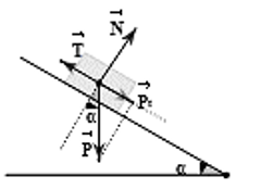 Đáp án đúng là A

Khi cân bằng thì T = Pt = P.sinα = mg.sinα = 4,9 N.