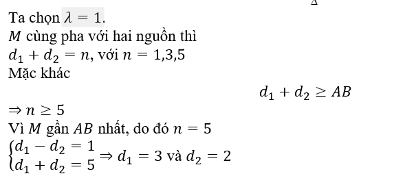 .

     Từ hình vẽ

  Vì tính đối xứng ta sẽ tìm số cực đại nằm ở góc phần tư thứ nhất trong đường tròn.