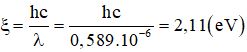 Năng lượng của photon ứng với bức xạ này là:

 