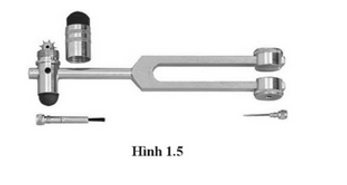 Âm thoa y tế như trong Hình 1.5 được sử dụng để phát hiện triệu chứng giảm sự nhạy cảm với các rung động – một biểu hiện của chứng rối loạn thần kinh. Âm thoa này có tần số 128 Hz. Chu kì dao động của âm thoa là bao nhiêu? (ảnh 1)