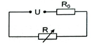 Câu 25.13 SBT Vật lí 11 trang 63.  Cho mạch điện như Hình 25.2.  Nguồn điện có hiệu điện thế U   không đổi, điện trở R0   không đổi..       a) Xác định