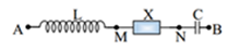 Cho dòng điện xoay chiều chạy qua đoạn mạch AB có sơ đồ như hình vẽ, trong đó L là cuộn cảm thuần và X là đoạn mạch điện xoay chiều. Khi đó điện áp giữa