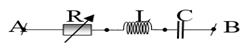 Cho mạch điện như hình vẽ. Biết L=1πH, C=2.10−4πF, uAB=200cos100πtV. Điện trở R phải có giá trị bằng bao nhiêu để công suất toả nhiệt trên R là lớn nhất?