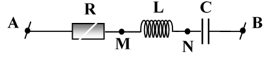 Cho mạch điện như R,L,C nối tiếp như hình vẽ

Biết: C = 110000π F; L = 25π H; R = 80Ω. Điện áp đặt vào hai đầu đoạn mạch AB có biểu thức u = 2002cosωt