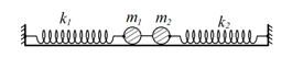 Cho một hệ cơ học đặt trên mặt phẳng ngang không ma sát như hình vẽ. Hai lò xo lý tưởng có độ cứng lần lượt (ảnh 3)