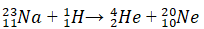 Cho phản ứng hạt nhân: Na + H→ He + Ne. Lấy khối lượng các (ảnh 1)