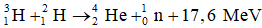 Cho phản ứng hạt nhân . Tính năng lượng tỏa ra khi tổng hợp được 1 gam khí Heli?