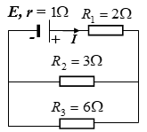 Cho sơ đồ mạch điện như hình vẽ. Suất điện động E của nguồn bằng tích của cường độ dòng điện I nhân với giá trị điện trở nào dưới đây?