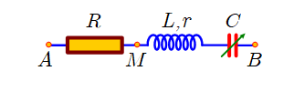 Đặt điện áp xoay chiều có giá trị hiệu dụng U và tần số không đổi vào hai đầu đoạn mạch AB gồm điện trở R, cuộn dây có độ tự cảm L và điện trở r, tụ điện