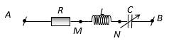 Đặt điện áp xoay chiều có giá trị hiệu dụng và tần số không đổi vào hai đầu đoạn mạch AB như hình bên. Biết cuộn dây thuần cảm, tụ điện có điện dung thay