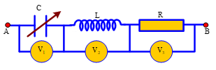 Đặt điện áp xoay chiều u=1002cos100πt+π3 V  (t tính bằng s) vào hai đầu đoạn mạch gồm điện trở 100 Ω,  cuộn dây cảm thuần có độ tự cảm 1π H  và tụ điện