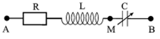Đặt điện áp xoay chiều u=U0cosωt  vào hai đầu đoạn mạch AB như hình vẽ (tụ điện có C thay đổi được). Điều chỉnh C đến giá trị C0 để điện áp hiệu dụng giữa