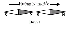 Hai kim nam châm nhỏ đặt trên Trái Đất xa các dòng điện và các nam châm khác; đường nối hai trọng tâm của chúng nằm theo hướng Nam - Bắc. Nếu từ trường