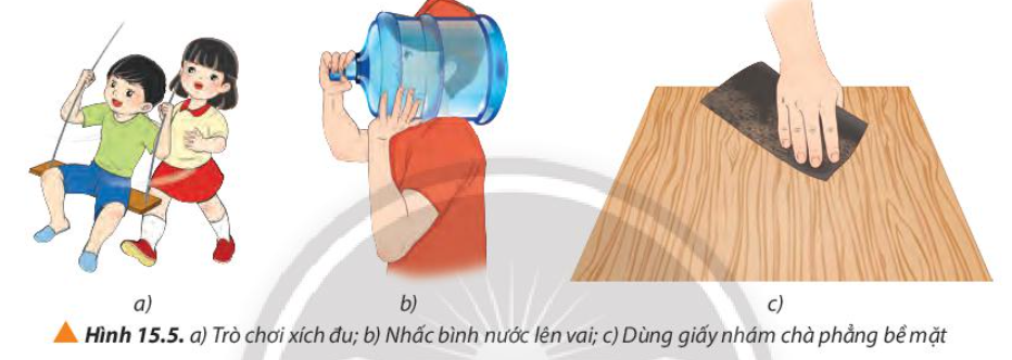 Hãy chỉ ra quá trình truyền và chuyển hóa năng lượng trong một số trường hợp như Hình 15.4 và 15.5. (ảnh 2)