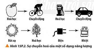 Hãy chỉ ra sự chuyển hóa năng lượng trong các quá trình được cho trong Hình 15P.2.