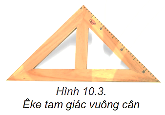 Hãy nghĩ cách dùng êke tam giác vuông cân và dây dọi để kiểm tra xem sàn lớp mình có phẳng hay không.