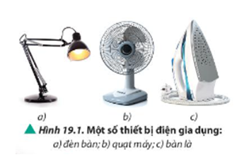 Khi hoạt động, các thiết bị tiêu thụ điện biến đổi điện năng thành các dạng năng lượng khác. Chẳng hạn, bóng đèn (Hình 19.1a) biến đổi một phần điện năng