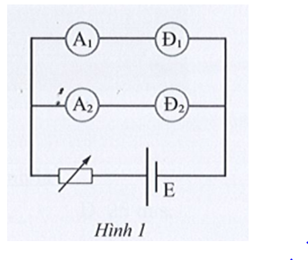 Một học sinh đo cường độ dòng điện đi qua các đèn Đ1 và Đ2 (hình 1) được các giá trị lần lượt là

I1=2,0±0,1A

I2=1,5±0,2A  

Cường độ dòng điện I trong