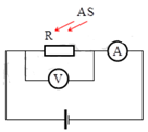 Một học sinh làm thí nghiệm như sau: chiếu một chùm ánh sáng kích thích AS vào một quang điện trở R như hình vẽ, thì thấy chỉ số của ampe kế tăng lên so