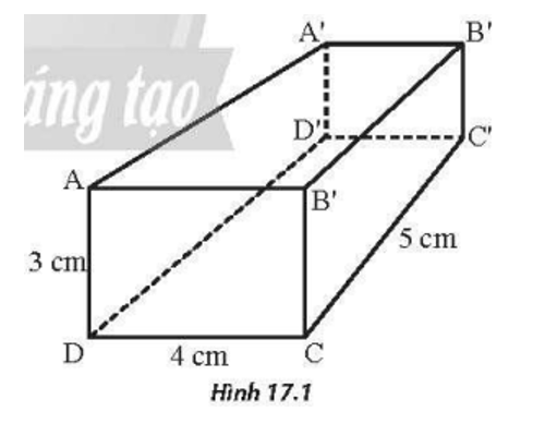 Một khối kim loại đồng chất hình hộp chữ nhật ABCD.AˊBˊCˊDˊ với các kích thước như Hình (ảnh 1)