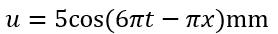 Một sóng cơ truyền dọc theo trục Ox với phương trình (trong đó x tính bằng m,t tính bằng s). Tốc độ truyền sóng bằng