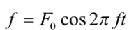Một vật dao động cưỡng bức dưới tác dụng của ngoại lực   ( F0 và f  không đổi, t tính bằng s). Tần số dao động cưỡng bức của vật là