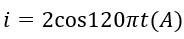Nhiệt lượng Q do dòng điện có biểu thức  i= 2 cos 120 pit ( A) tỏa ra khi đi qua điện trở (ảnh 1)