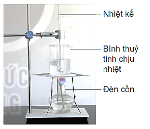 Quan sát thiết bị thí nghiệm về nhiệt học ở Hình 2.2 và cho biết: đặc điểm của các dụng cụ thí nghiệm trong khi tiến hành thí nghiệm để đảm bảo an toàn cần chú ý đến điều gì? (ảnh 1)