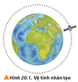 Quỹ đạo của vệ tinh nhân tạo của Trái Đất (Hình 20.1) có hình dạng gì? Tốc độ chuyển động của vệ tinh có phụ thuộc độ cao của vệ tinh đối với Trái Đất