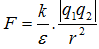 .

Hệ thức biểu thị định luật Cu-lông là 