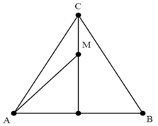 Ba điểm  trên mặt nước là 3 đỉnh của tam giác cân có cạnh AB= 16 cm, AC=CB= 10 cm. trong đó  và  là 2 nguồn phát sóng cơ giống nhau, có bước sóng 0,5 cm. Điểm M trên đường trung trực của , dao động cùng pha với điểm  và gần  nhất thì phải cách  một khoảng bằng (ảnh 1)