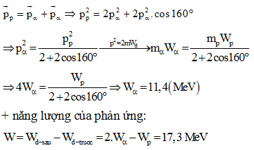 + bảo toàn động lượng:

ĐÁP ÁN C