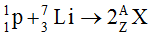 /span>

Phương trình phản ứng là: 

Ta có: 2Z = 1 + 3; 2A = 1 + 7.

Do đó Z = 2; A = 4. X chính là hạt  a . Coi khối lượng hạt nhân xấp xỉ bằng Au.

Theo phương chuyển động ban đầu của prôtôn, phương trình bảo toàn động lượng là:

 mpvp = 2mxvxcos j . Suy ra: 