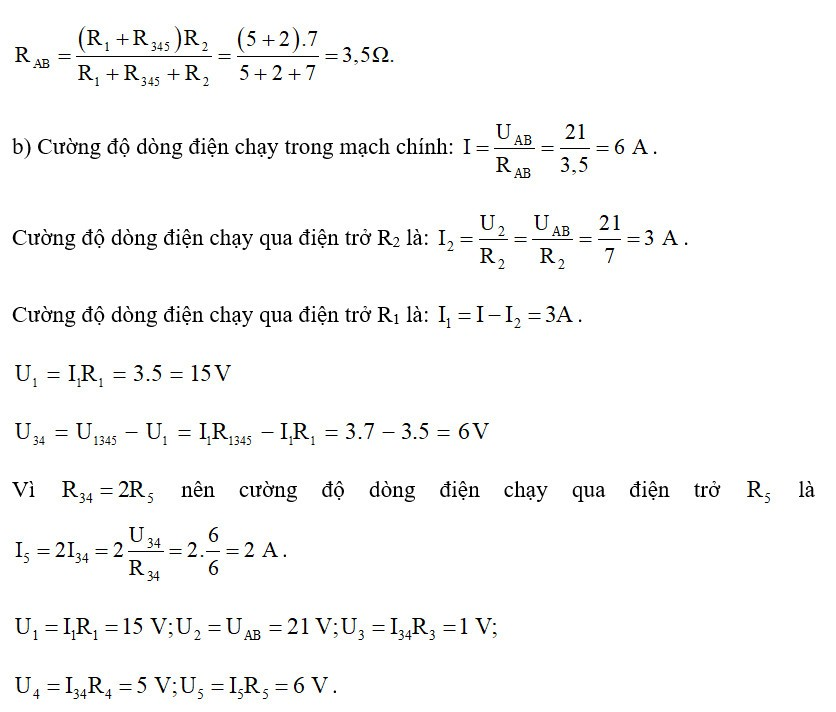  Cho mạch điện như Hình 23.5. Giá trị các điện trở (ảnh 2)