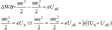 Theo định lý động năng ta có: