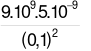 Có: E1= E2 =  = = 4500 V/m

Vì  nên E = 0

.