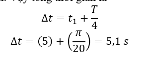 Thời gian chuyển động của vật kể từ vị trí ban đầu đến khi chạm vào lò xo tại D

Vận tốc của vật khi đến D

Khi chạm vào lò xo, dưới tác dụng của lực đàn hồi gây bởi lò xo và lực ma sát trượt, vật dao động điều hòa quanh vị trí cân bằng, vị trí này cách D    về bên trái một đoạn

Tần số góc của dao động

Biên độ dao động của vật

Vị trí D    tương ứng với x=2 cm. Vậy tổng thời gian là