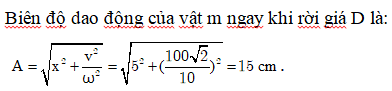 Cho cơ hệ như hình vẽ: lò xo rất nhẹ có độ cứng 100 N/m (ảnh 7)