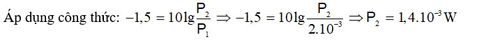 Trả lời:

Hệ số suy giảm là 0,3 dB/km có nghĩa là tín hiệu bị suy giảm 0,3 dB khi nó truyền qua 1 km, vậy sau khoảng cách 5 km thì tín hiệu bị suy giảm 0,3.5 = 1,5 dB.

Do tín hiệu bị suy giảm nên độ suy giảm lấy giá trị là -1,5 dB.